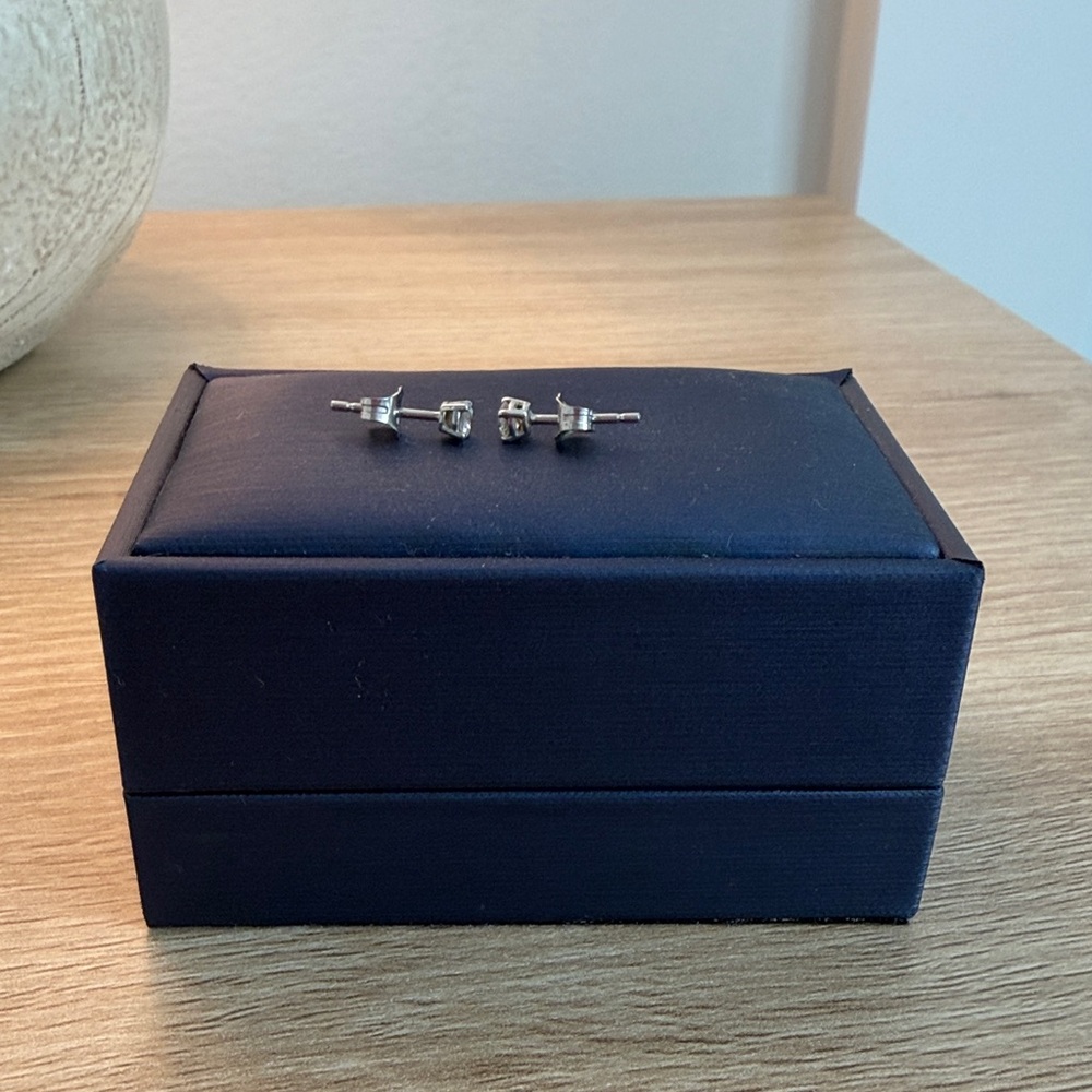 Lab Created Diamond Stud Earrings - image 4